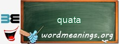 WordMeaning blackboard for quata